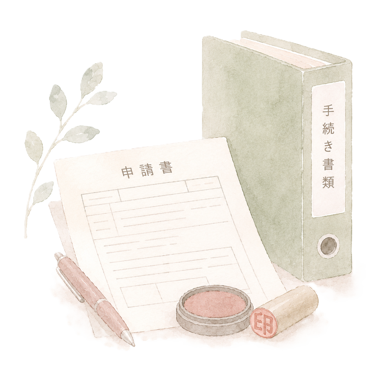 社会保険・労働保険手続きのイラスト